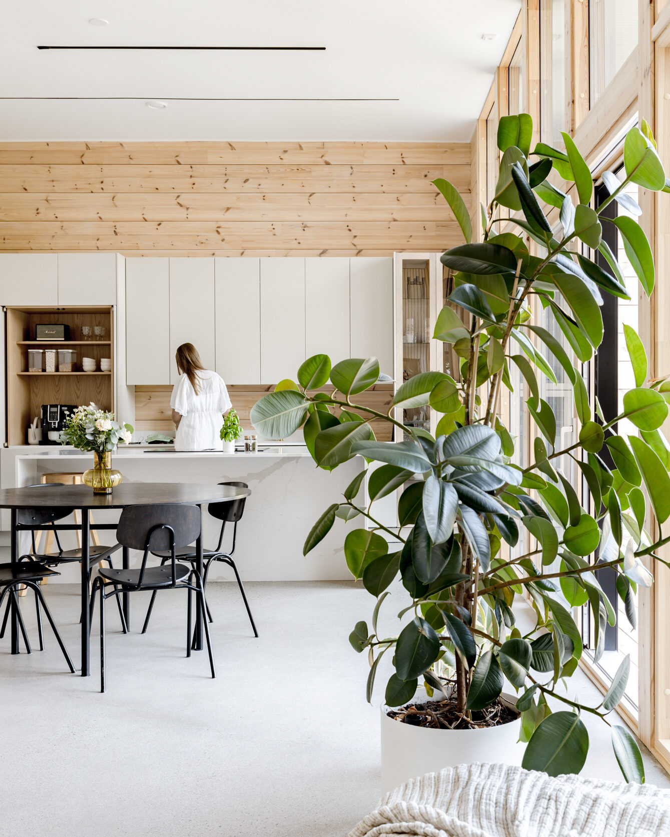 Kitchen log home Finland Honkarakenne photography interiors